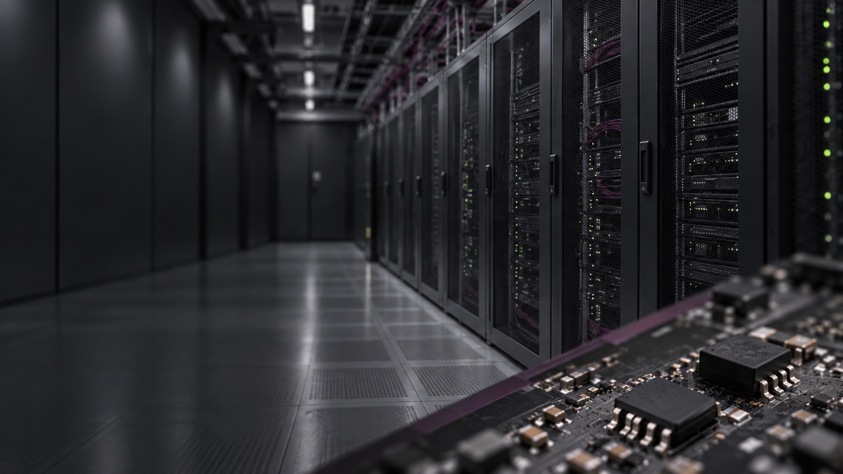 Data center server racks and surface-mount semiconductor packages